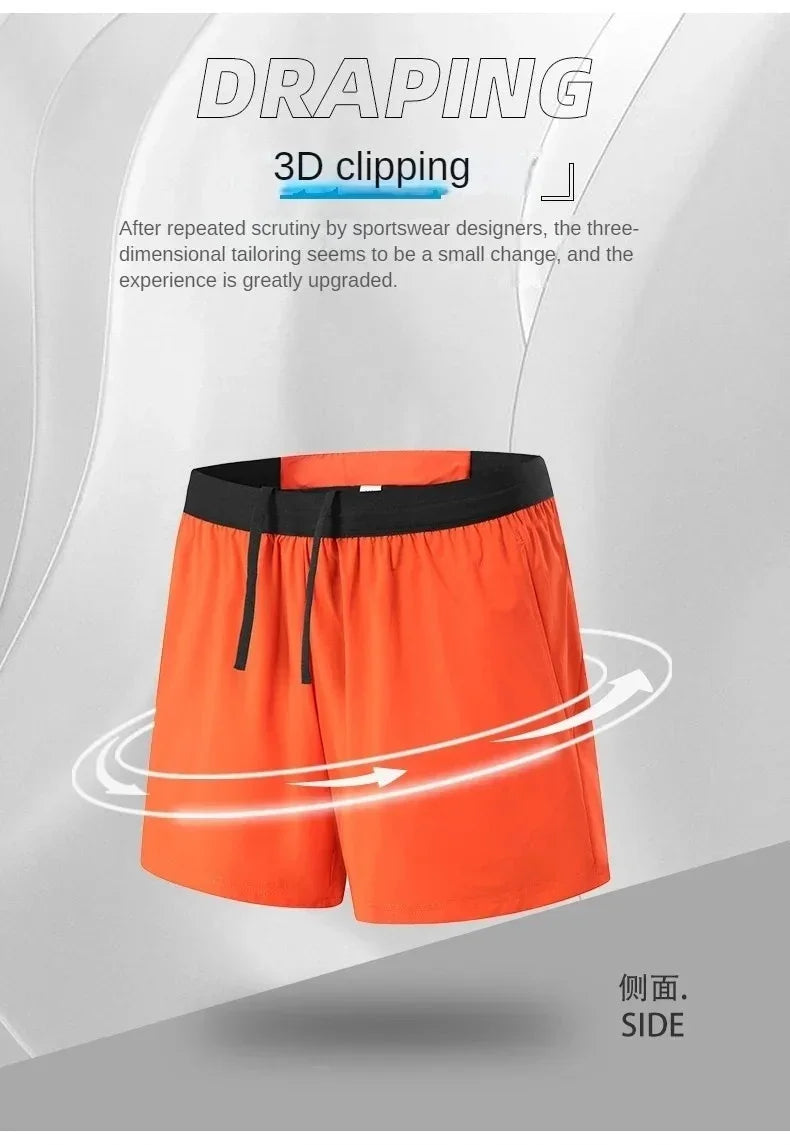 Men’s Double-Layer Running Shorts — Pockets & Gym Ready