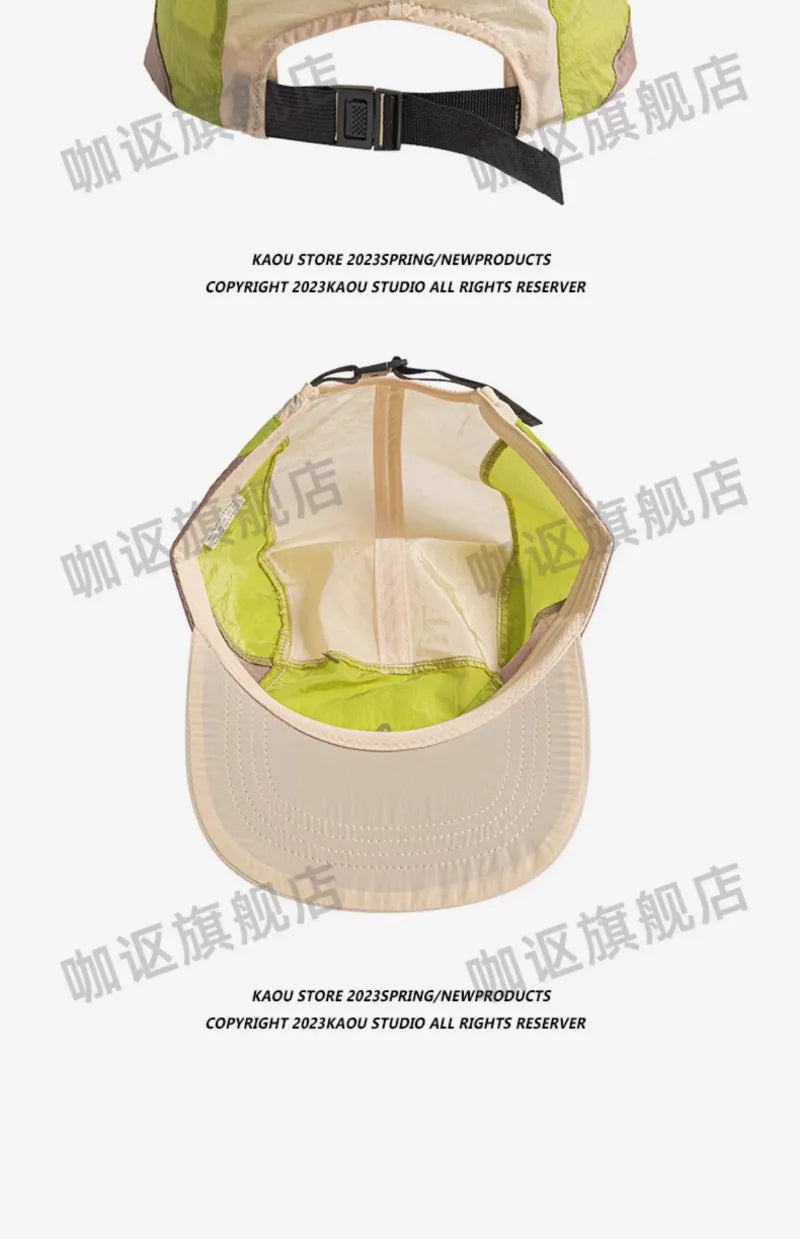 New Lightweight Thin 5-panel Baseball Caps for Women Summer Outdoor Leisure Sunscreen Quick-drying Camping Hats for Men