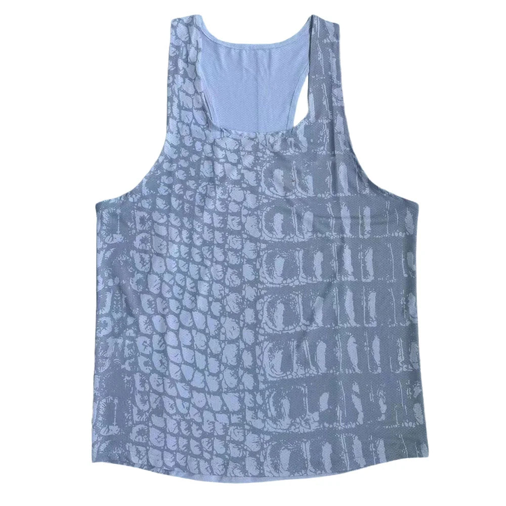 🟦 Pace & Flow Men’s Running Vest – Ultra-Light Quick-Dry Singlet Red/Blue