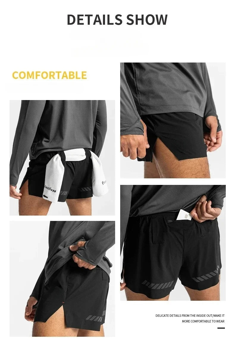 Men’s Quick-Dry Sports Shorts — Stretch Fit with Pockets