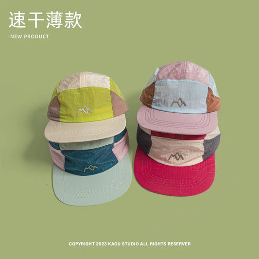 New Lightweight Thin 5-panel Baseball Caps for Women Summer Outdoor Leisure Sunscreen Quick-drying Camping Hats for Men