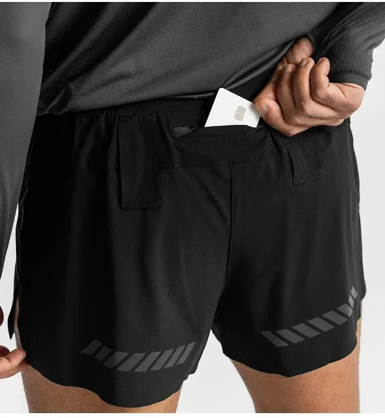 Men’s Quick-Dry Sports Shorts — Stretch Fit with Pockets