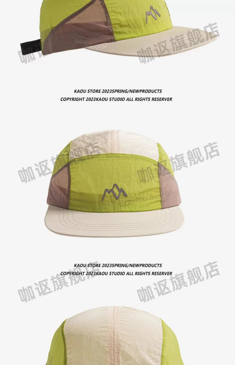 New Lightweight Thin 5-panel Baseball Caps for Women Summer Outdoor Leisure Sunscreen Quick-drying Camping Hats for Men