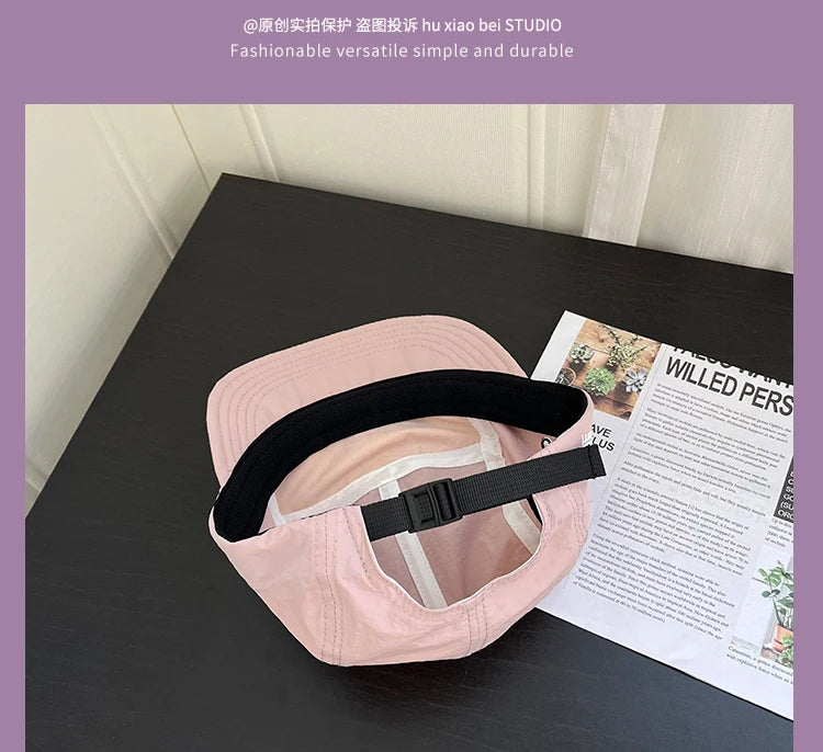 New Color Matching Printed Short Brim Quick-drying Hat for Men and Women Summer Versatile Cover Soft Top Adjustable Baseball Cap