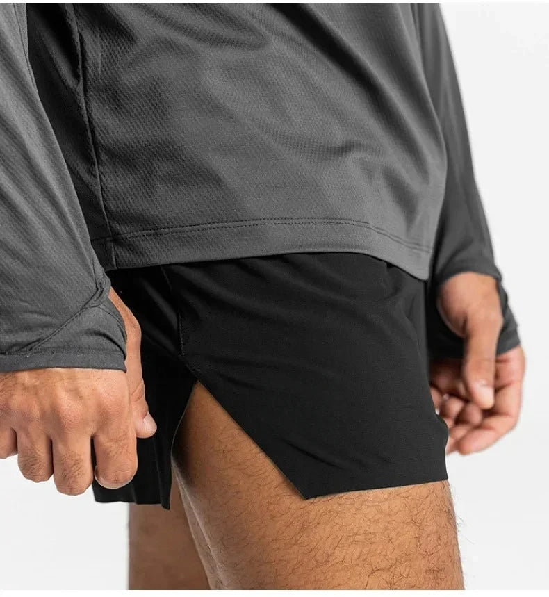 Men’s Quick-Dry Sports Shorts — Stretch Fit with Pockets