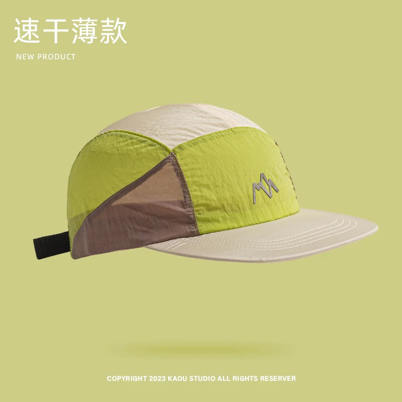 New Lightweight Thin 5-panel Baseball Caps for Women Summer Outdoor Leisure Sunscreen Quick-drying Camping Hats for Men