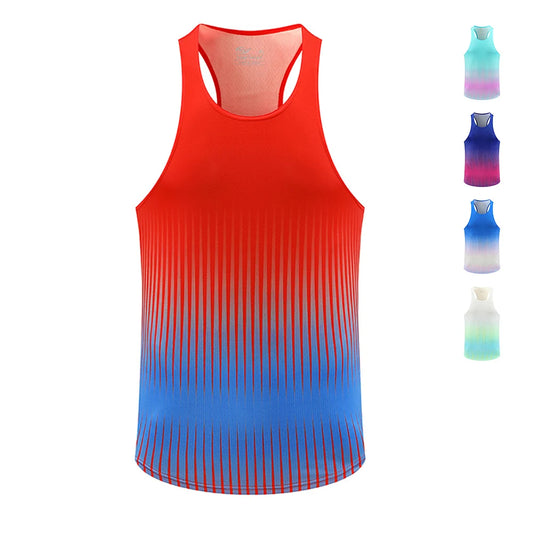 💗 Pace & Flow Running Vest – Aqua Pink Gradient
