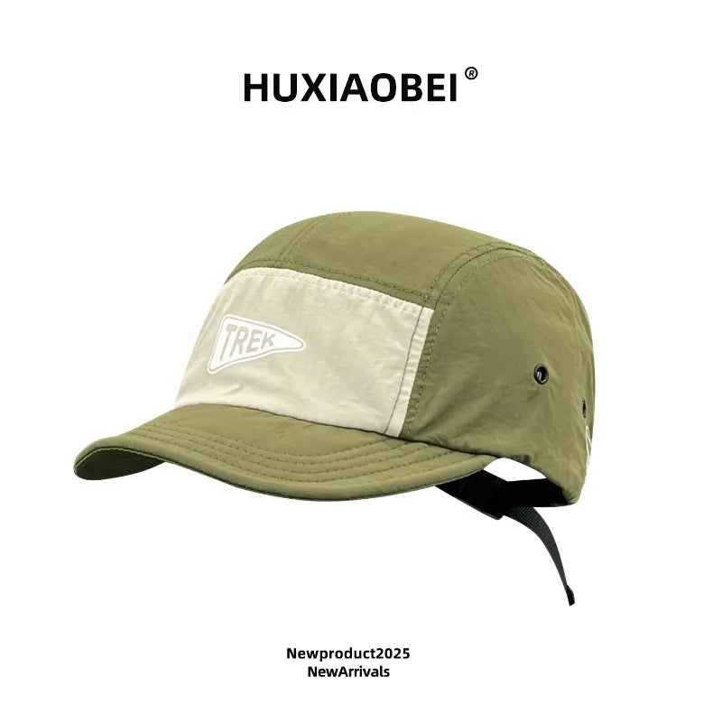 New Color Matching Printed Short Brim Quick-drying Hat for Men and Women Summer Versatile Cover Soft Top Adjustable Baseball Cap