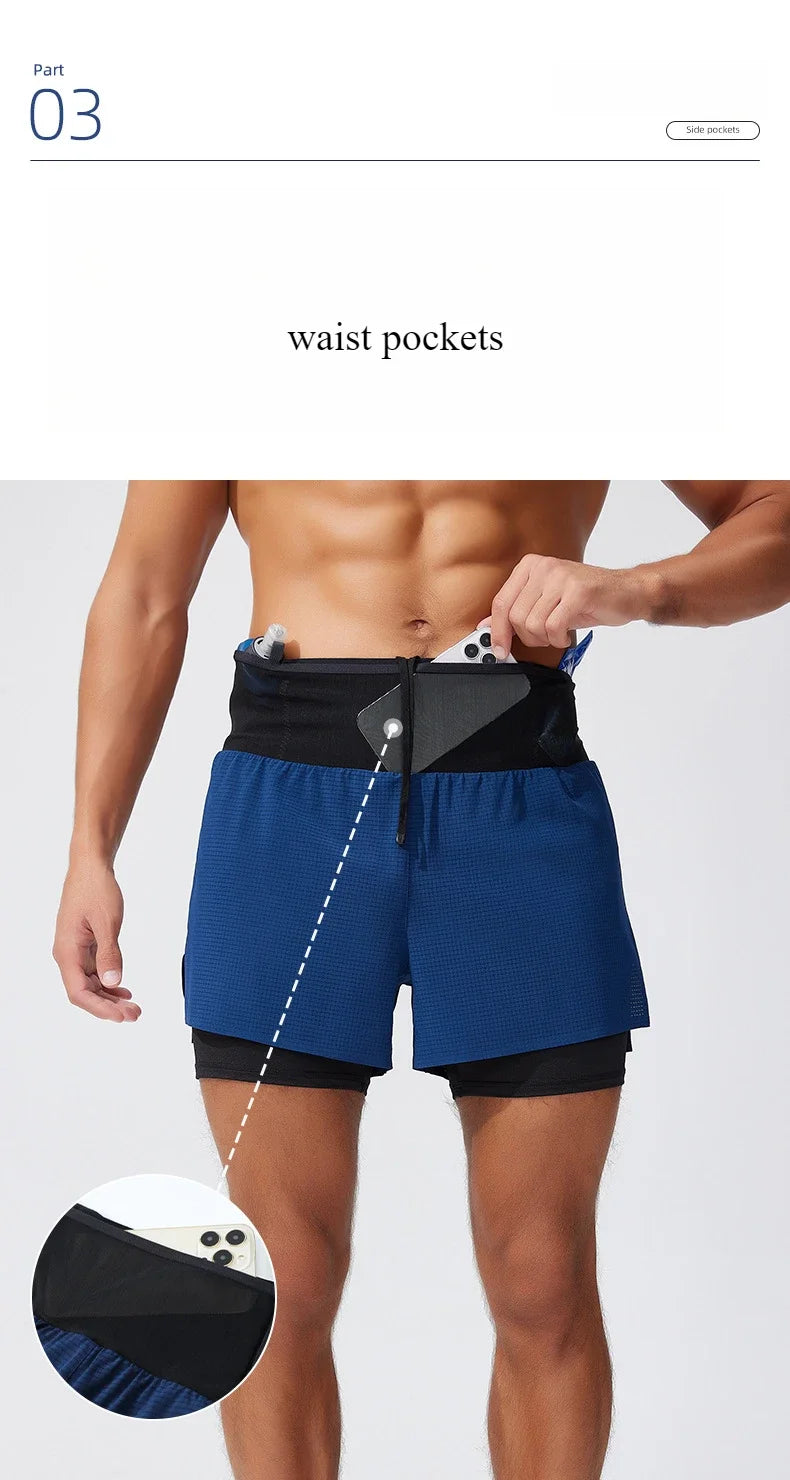 Lightweight Running Shorts with Waist Pockets