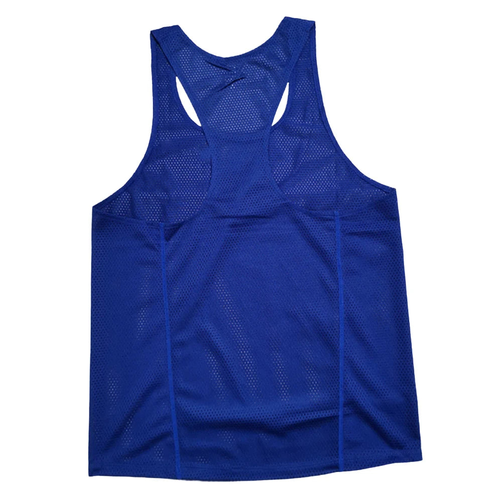 🤍 Pace & Flow Running Vest – White Mesh Quick-Dry