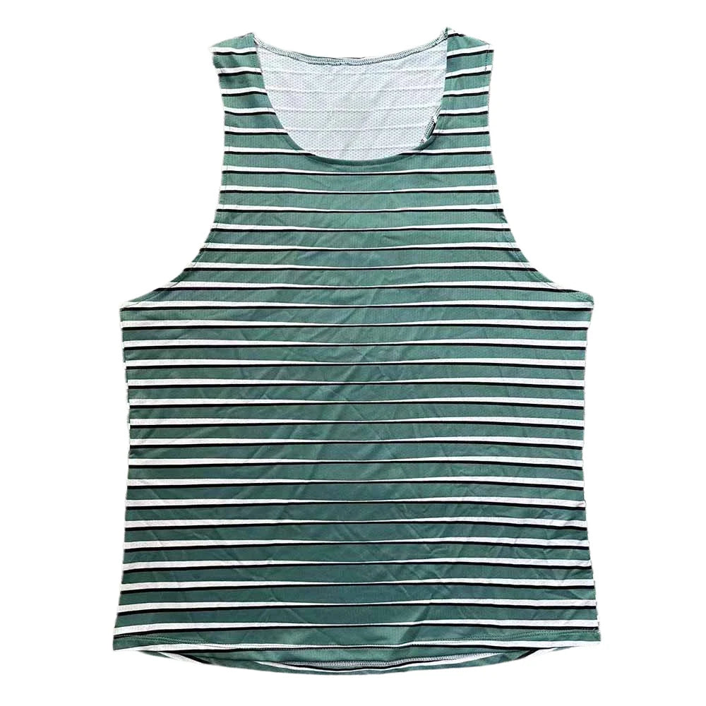 🔴 Pace & Flow Running Vest – Red & Blue Stripe