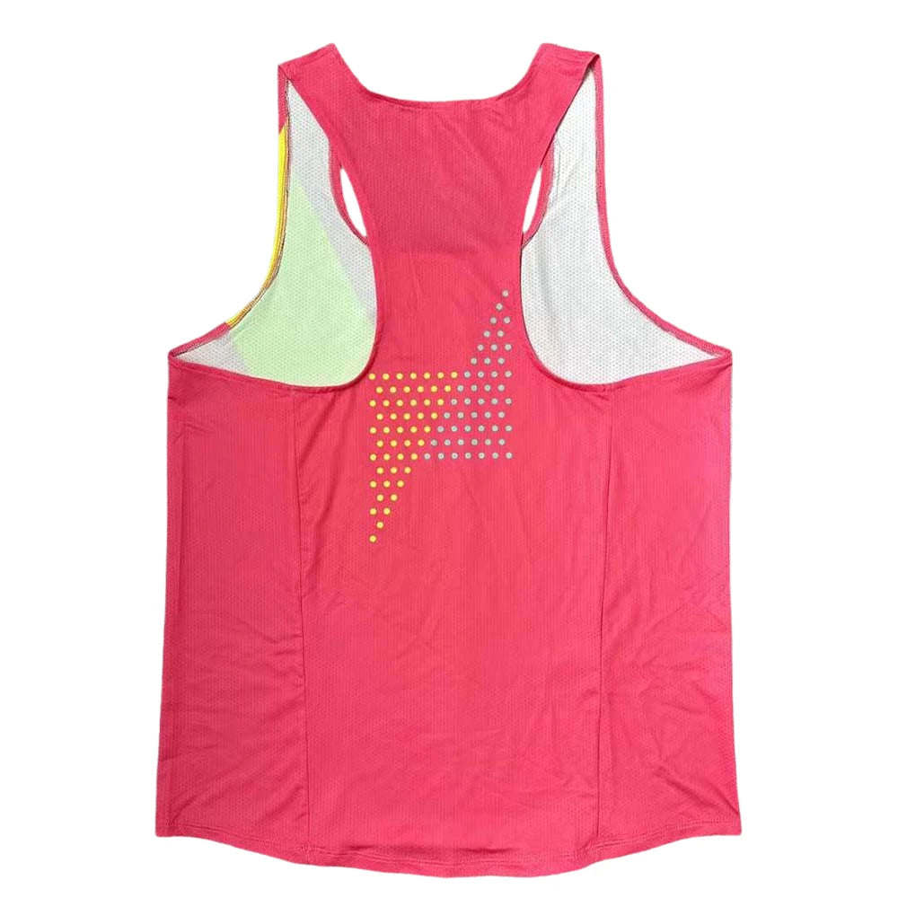 🔴 Men's Ultra-Light Running Vest – Red Voltage Pattern