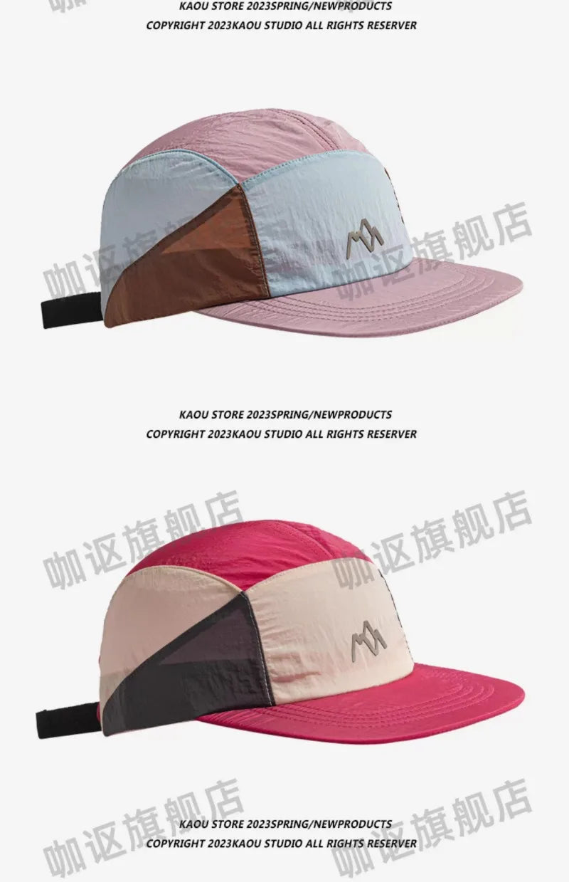 New Lightweight Thin 5-panel Baseball Caps for Women Summer Outdoor Leisure Sunscreen Quick-drying Camping Hats for Men