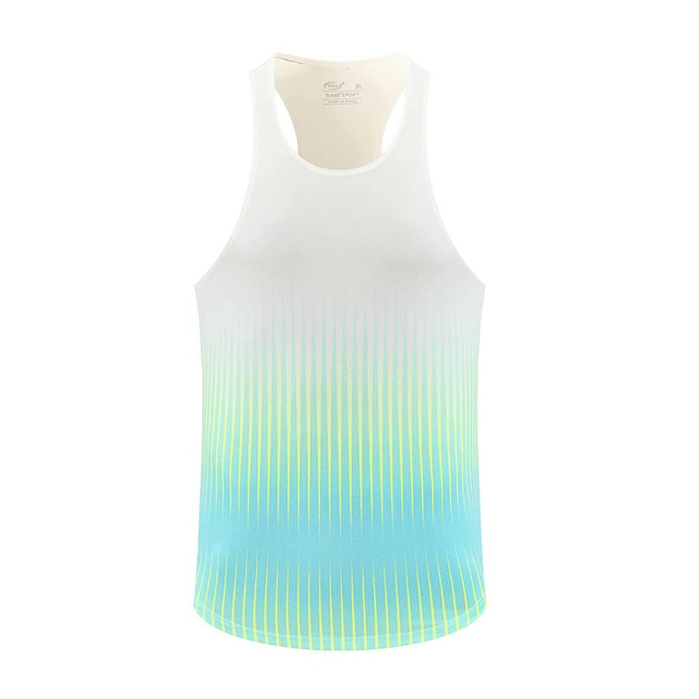 💗 Pace & Flow Running Vest – Aqua Pink Gradient