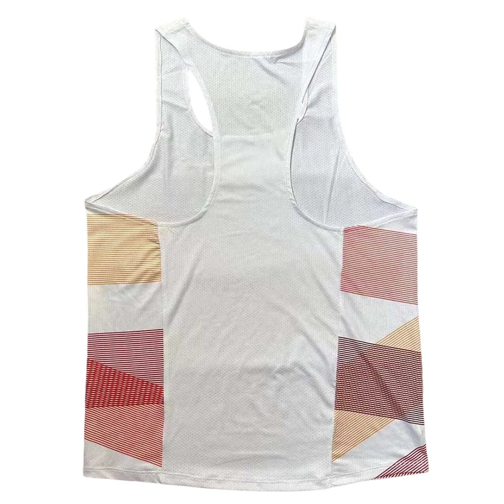 🟦 Pace & Flow Men’s Running Vest – Ultra-Light Quick-Dry Singlet Red/Blue