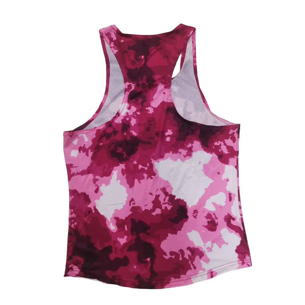 💗 Pace & Flow Running Vest – Pink Camo