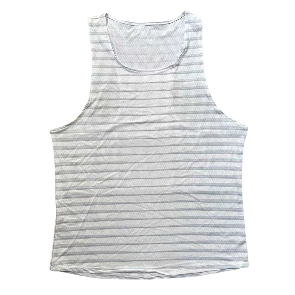 🔴 Pace & Flow Running Vest – Red & Blue Stripe