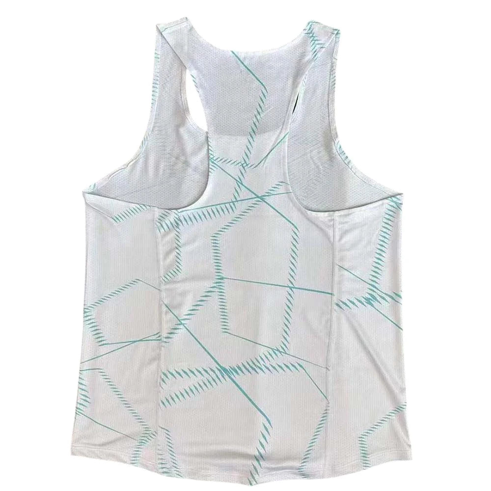 🔴 Men's Ultra-Light Running Vest – Red Voltage Pattern