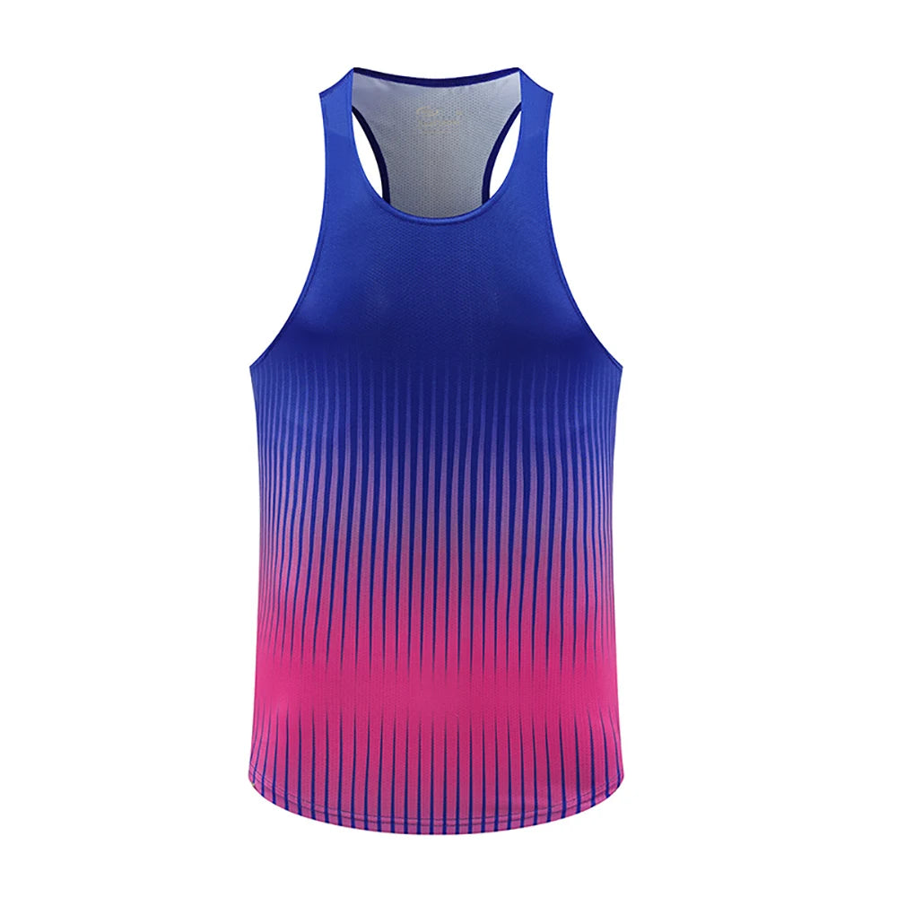 💗 Pace & Flow Running Vest – Aqua Pink Gradient