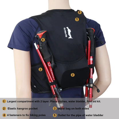 ULTRA-TRI Hydration Trail Running Backpack Lightweight Race Training Vest Pack 8L