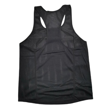 🤍 Pace & Flow Running Vest – White Mesh Quick-Dry