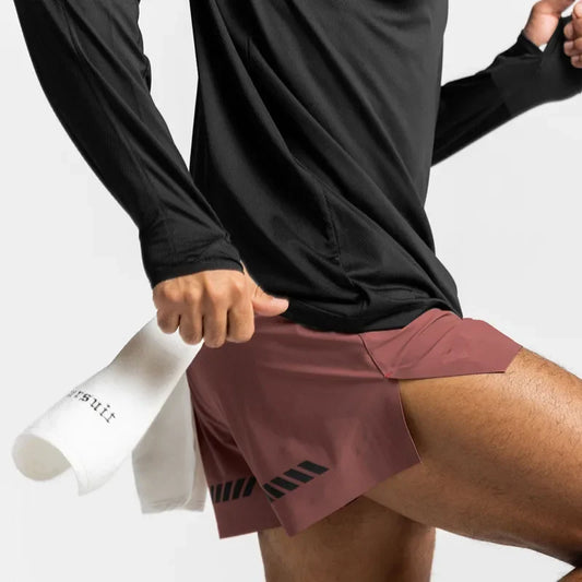 Men’s Quick-Dry Sports Shorts — Stretch Fit with Pockets