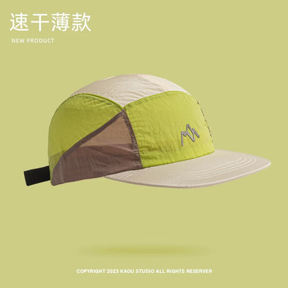 New Lightweight Thin 5-panel Baseball Caps for Women Summer Outdoor Leisure Sunscreen Quick-drying Camping Hats for Men