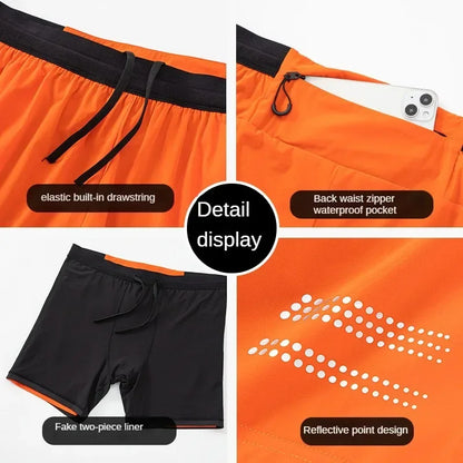 Men’s Double-Layer Running Shorts — Pockets & Gym Ready