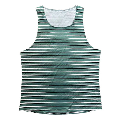 🔴 Pace & Flow Running Vest – Red & Blue Stripe