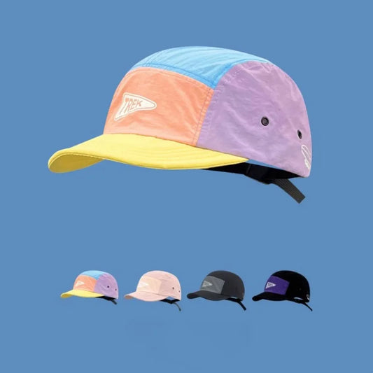 New Color Matching Printed Short Brim Quick-drying Hat for Men and Women Summer Versatile Cover Soft Top Adjustable Baseball Cap