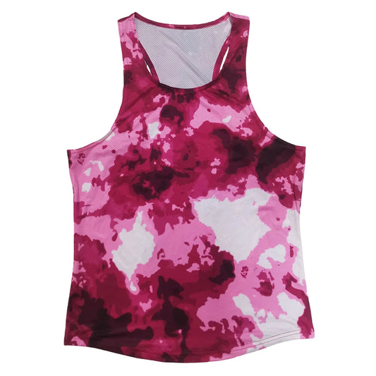 💗 Pace & Flow Running Vest – Pink Camo