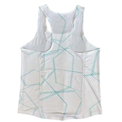 🔴 Men's Ultra-Light Running Vest – Red Voltage Pattern